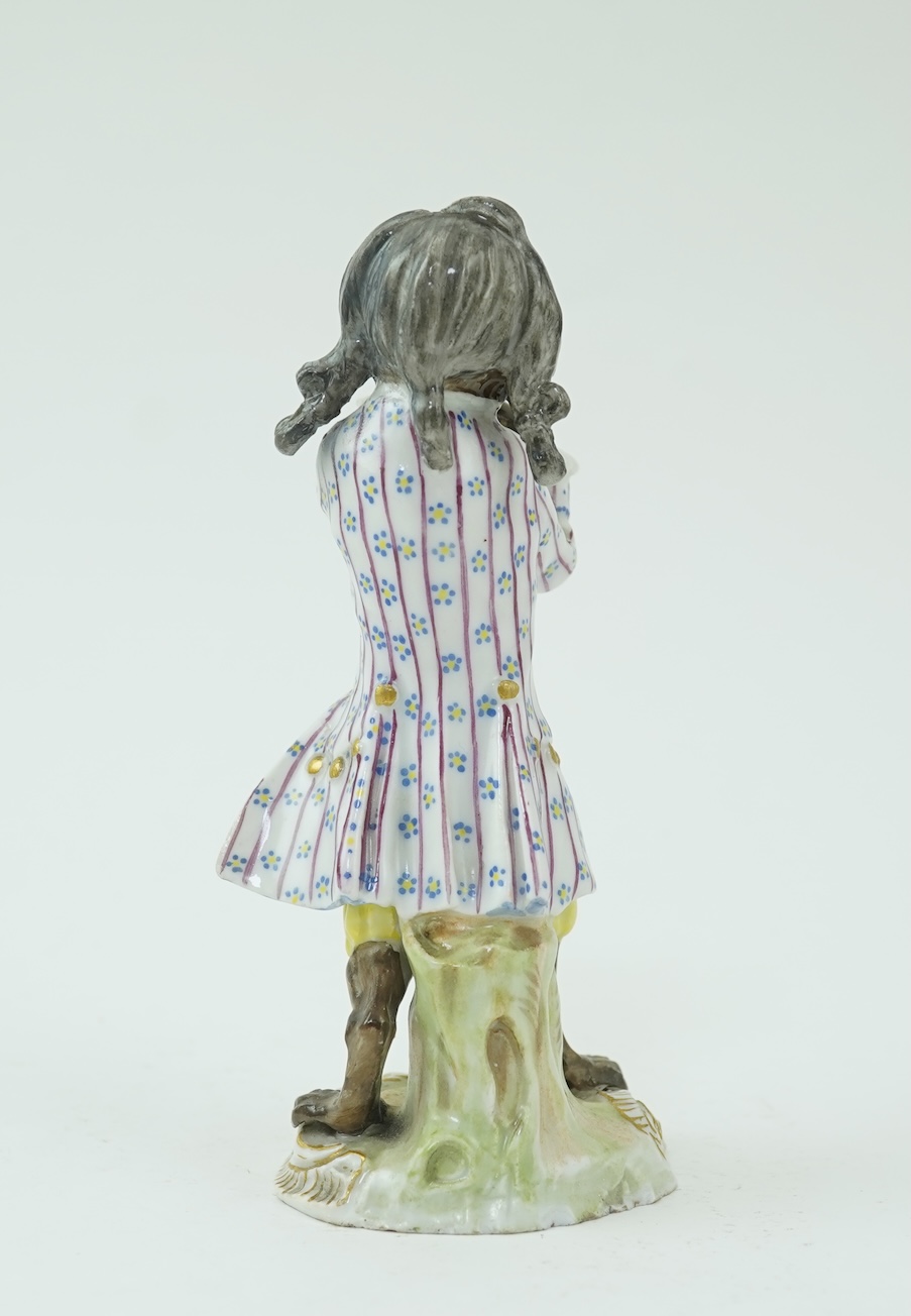 A Meissen monkey band figure of a piccolo player modelled after J. J. Kaendler, 19th century